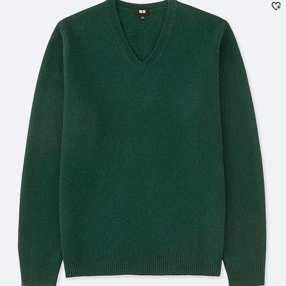 UNIQLO MENS GREEN SWEATER WOOL V NECK SIZE XL UNIQLO MENS GREEN SWEATER WOOL V NECK SIZE XL